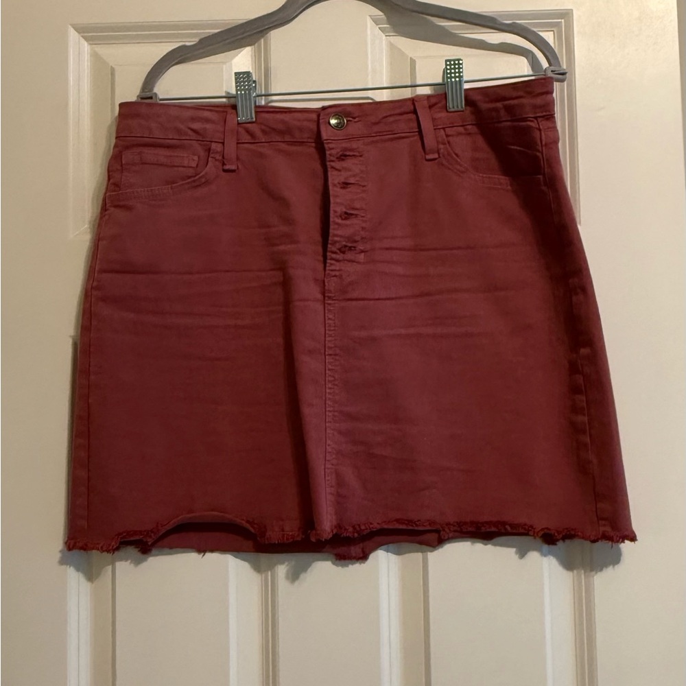 Stylish dark pink Denim Skirt